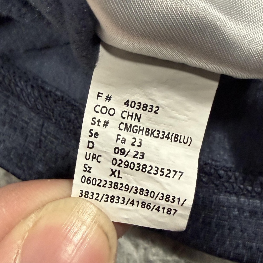 G.H. Bass & Co Pullover Mens XL Blue Fleece 1/4 Zip Chest Pocket Sweatshirt - Picture 14 of 14